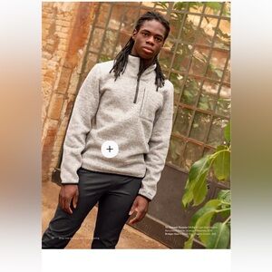 Prana Tri Thermal Threada men’s size M gray pullover 1/4 zip sweatshirt